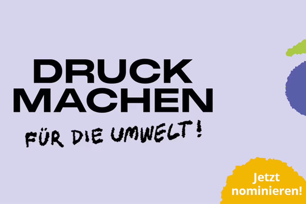 Illustration: Druck machen für die Umwelt! Jetzt nominieren!
