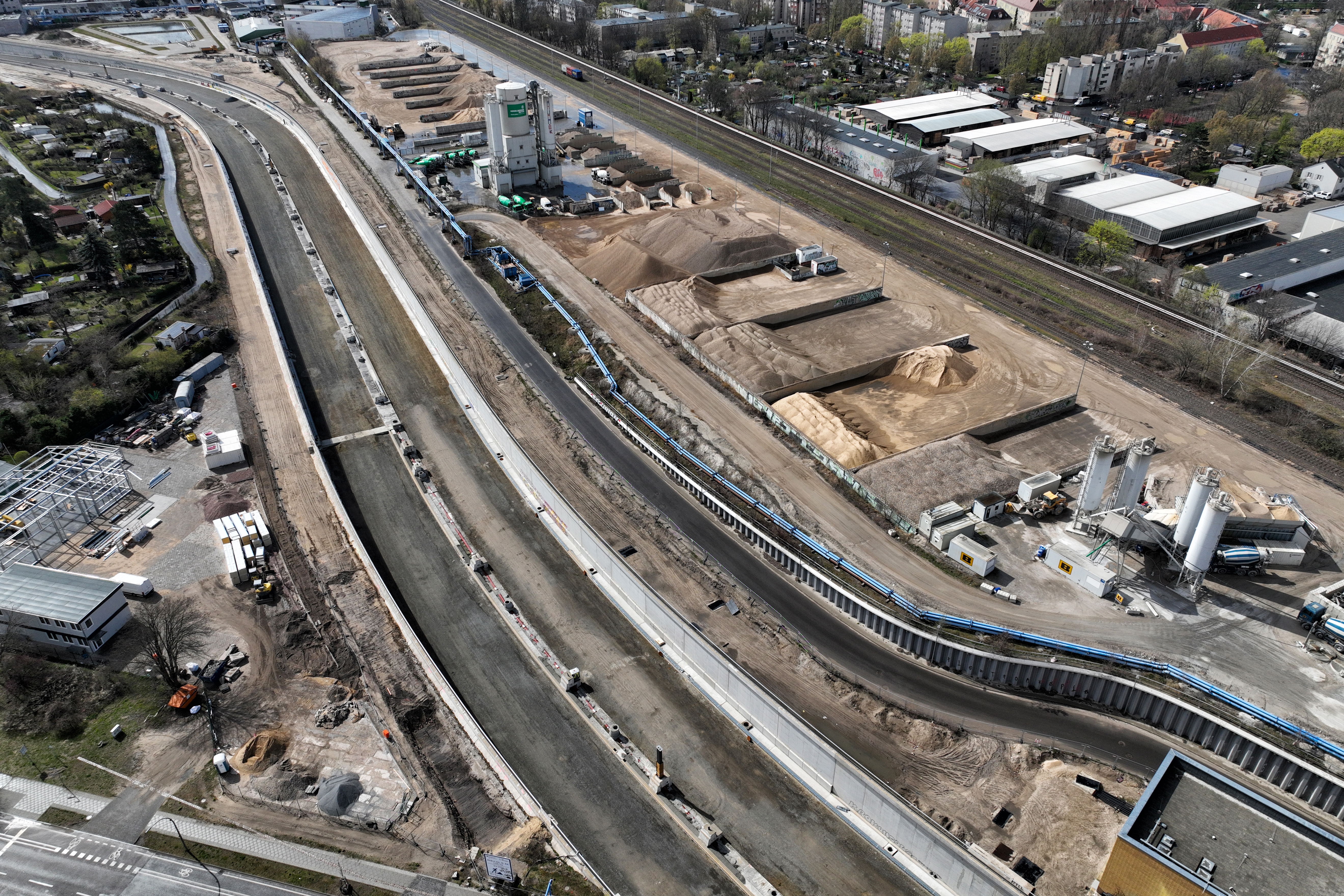 Baustelle der A100 in Berlin