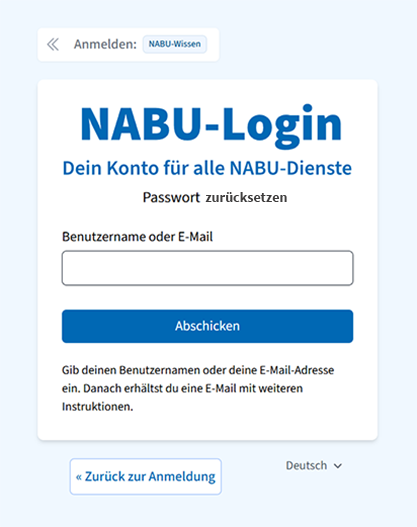 Screenshot NABU-Login