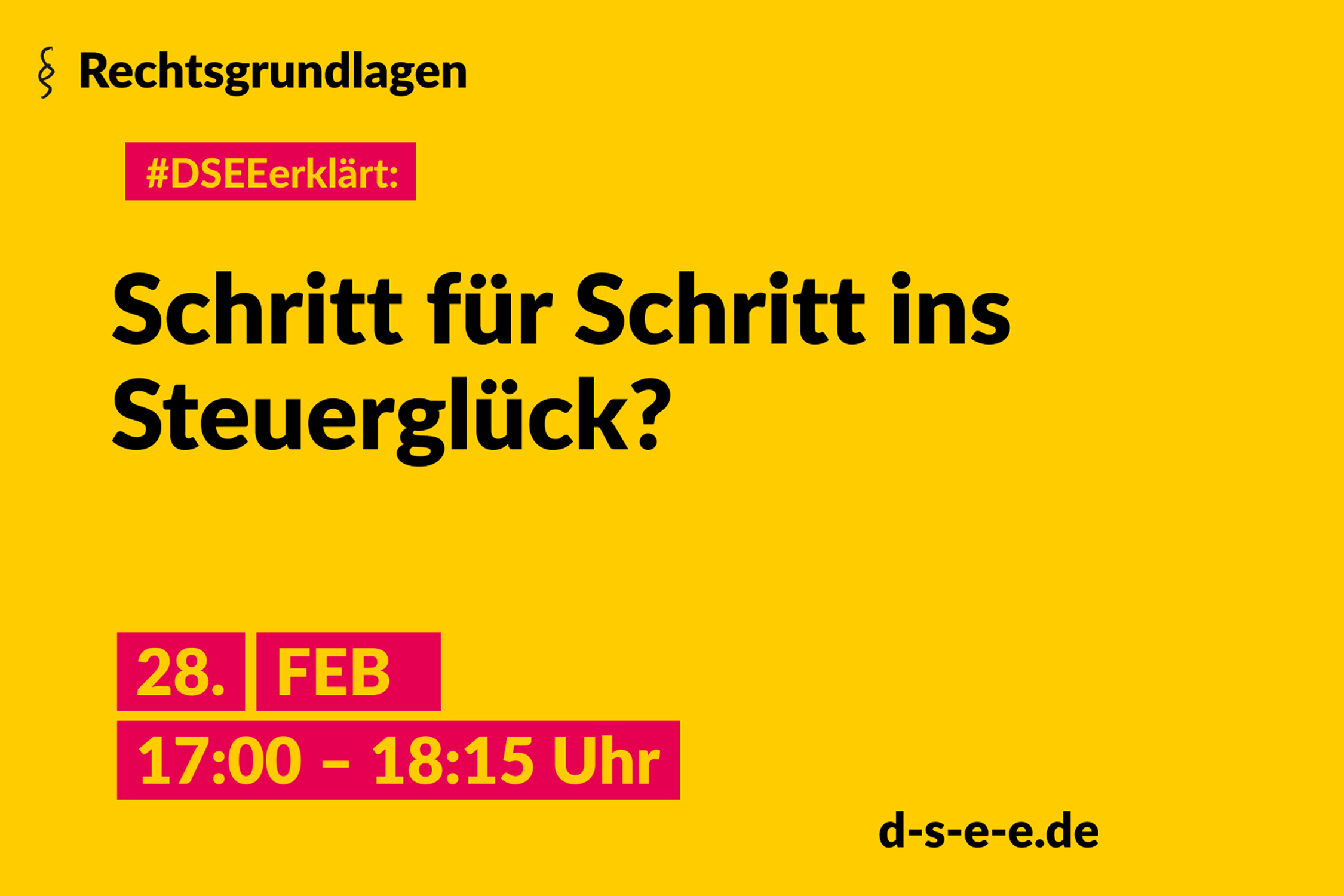 DSEE erklärt: Schritt für Schritt zum Steuerglück?